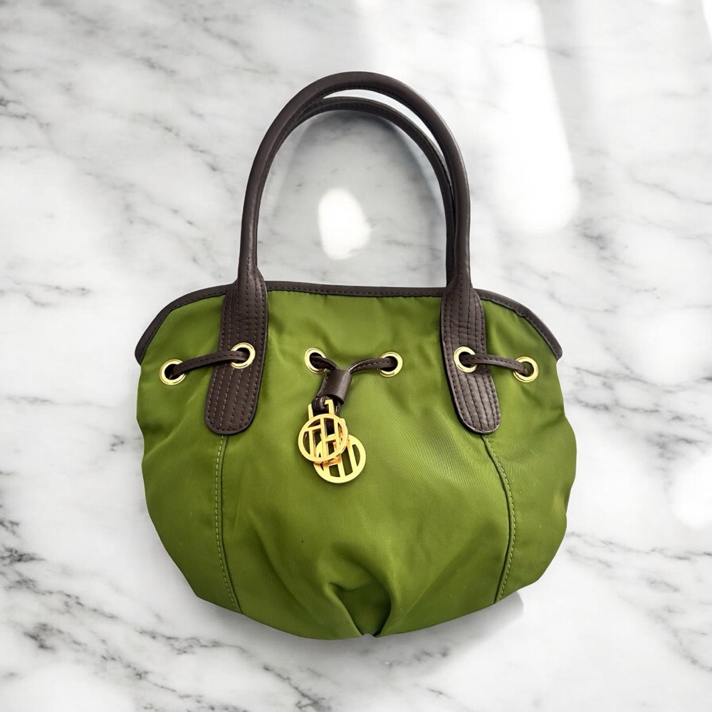 Vintage Tommy Hilfiger Green Nylon Women's Handbag